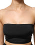 Dolce & Gabbana Black Nylon Blend Bandeau Strapless Tube Top